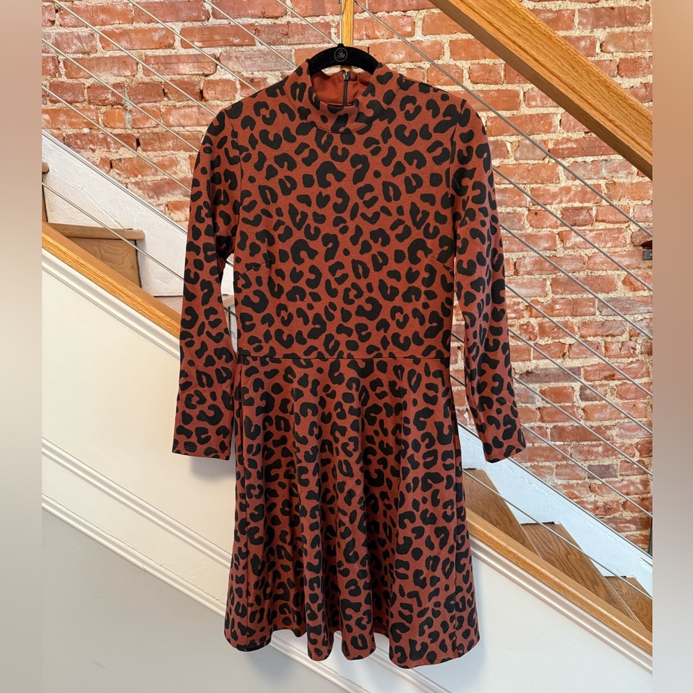 Marine Layer leopard print a-line dress